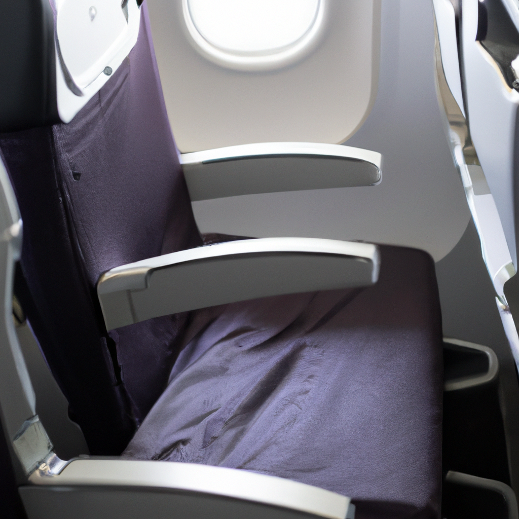 A comfortable economy class seat with extra legroom.