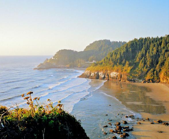 beach and hills