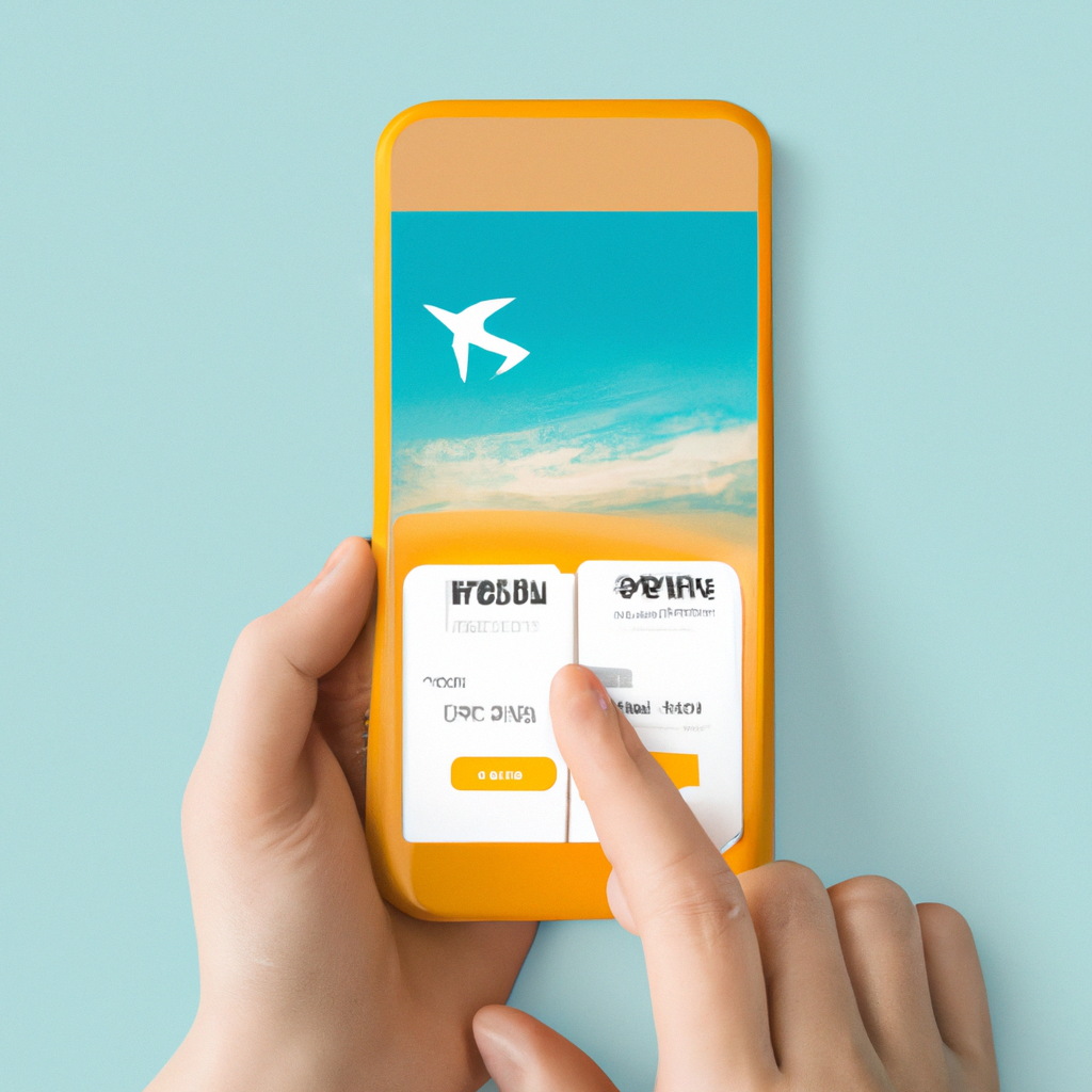 A traveler booking a flight using travel points through a rewards app.